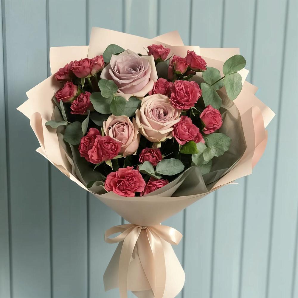 Букет цветов из: Гвоздики и Розы в Шевляково