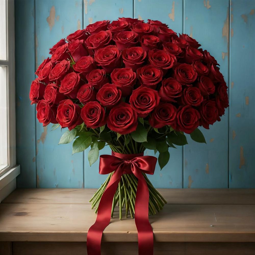 Букет Красные розы Блэк Меджик в Шевляково