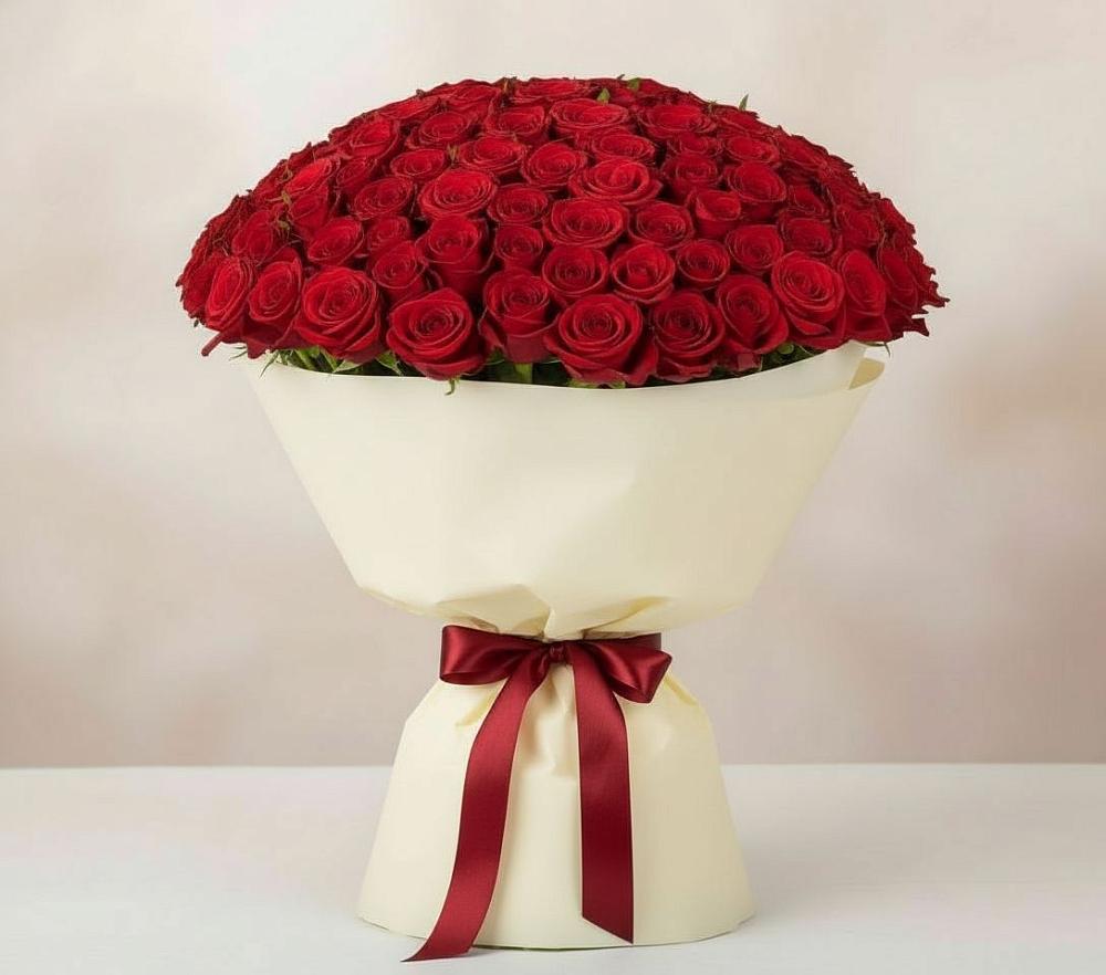 Букет 101 Красная роза Милано в Шевляково
