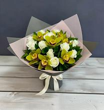 Букет цветов из:  Орхидеи и Розы в Шевляково