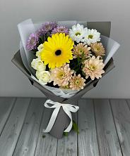 Букет цветов из:  Розы, Герберы и Хризантемы в Шевляково