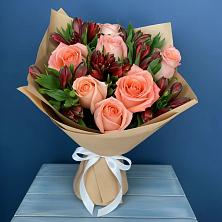 Букет цветов из:  Розы и Альстромерии в Шевляково