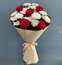 Букет цветов из:  Розы и Хризантемы в Шевляково