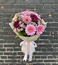 Букет цветов из:  Герберы и Хризантемы #REPLACE_PRED# Шевляково